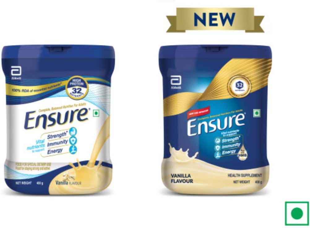 Ensure-Powder Complete Balanced Nutrition Vanilla Flavor 400gm Jar 10 Count