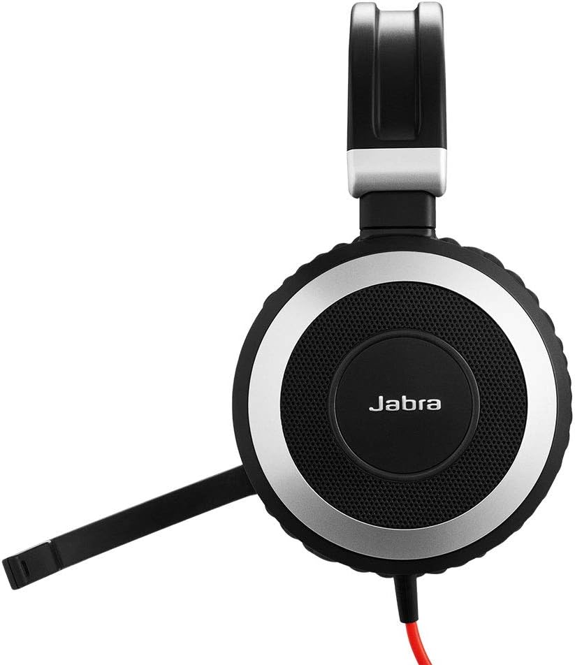 Jabra Evolve 80 MS Wired Headset Professional Telephone Headphones with Unrivalled Noise Cancellation for Calls and Music, Features World Class Speakers and All Day Comfort (Single Pack)