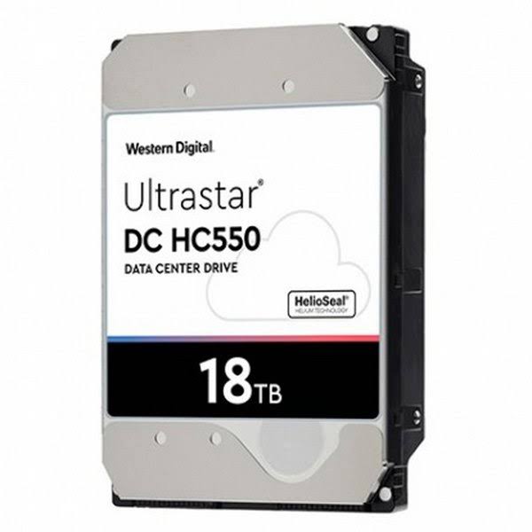 WD Ultrastar DC HC550 18 TB Hard Drive 3.5x22 Internal 512MB SATA 7200RPM 512e SE NP3 DC HC550 0F38459