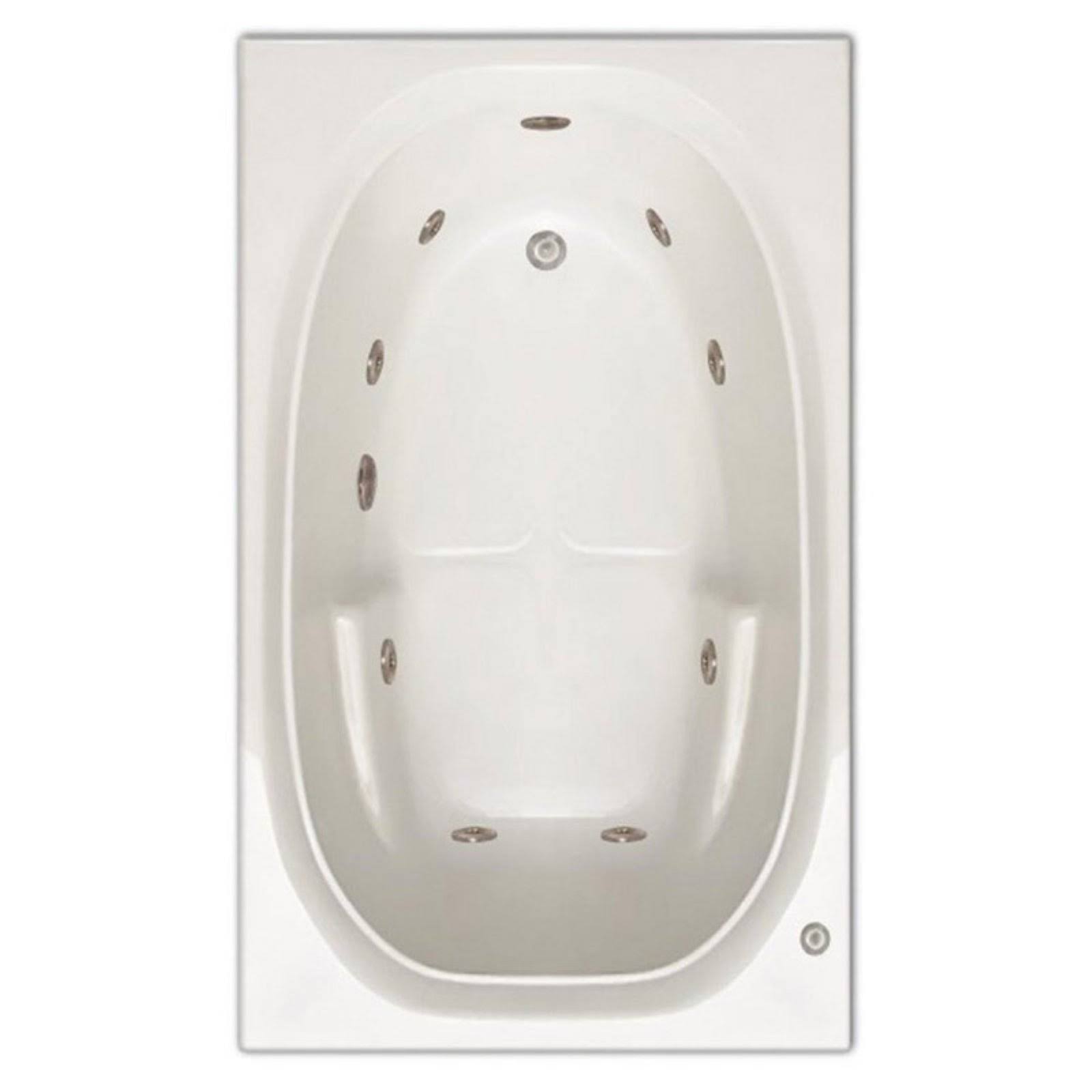 Signature Bath Lpi221-w Drop-In Whirlpool Tub, White