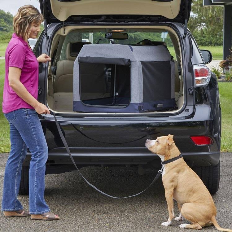 Midwest Canine Camper Dog Tent Crate, Gray, Medium