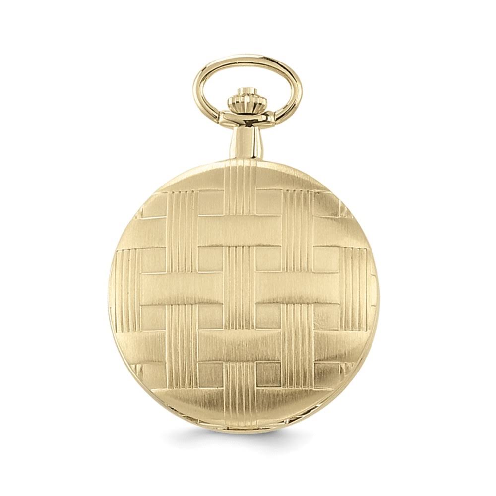 Charles Hubert 3841-GR Gold-Plated Mechanical Pocket Watch