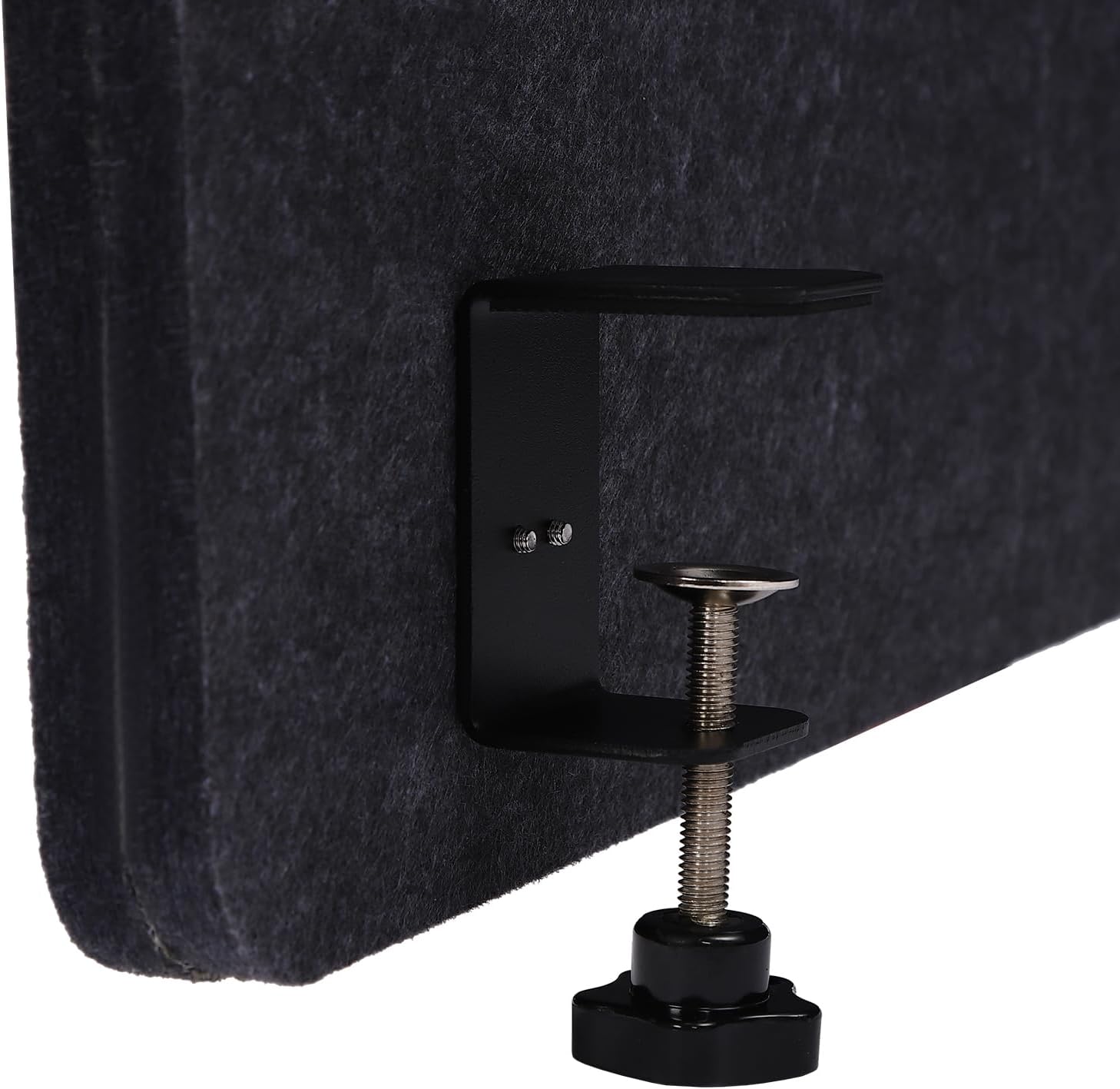 Stand Up Desk Privacy Panel, Clamp on Desk Divider for Office, Acoustic Desk Privacy Panel to Reduce Noise, Acoustic Partition, Office Desk Divider, Dark Gray, 59"L x 24"W, 24"L x 24"W