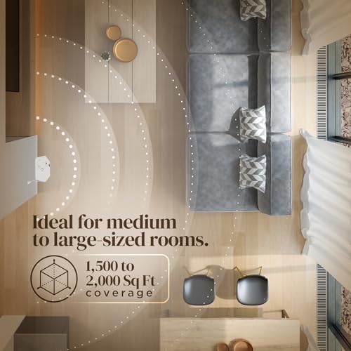 AromaPlan Bluetooth Smart Scent Air Machine for Home + 3 Fragrances– Smart Cold Air Technology, Hotel Collection Diffuser, Waterless Whole House Scent Diffuser with Top Picks Fragrance Kit, White