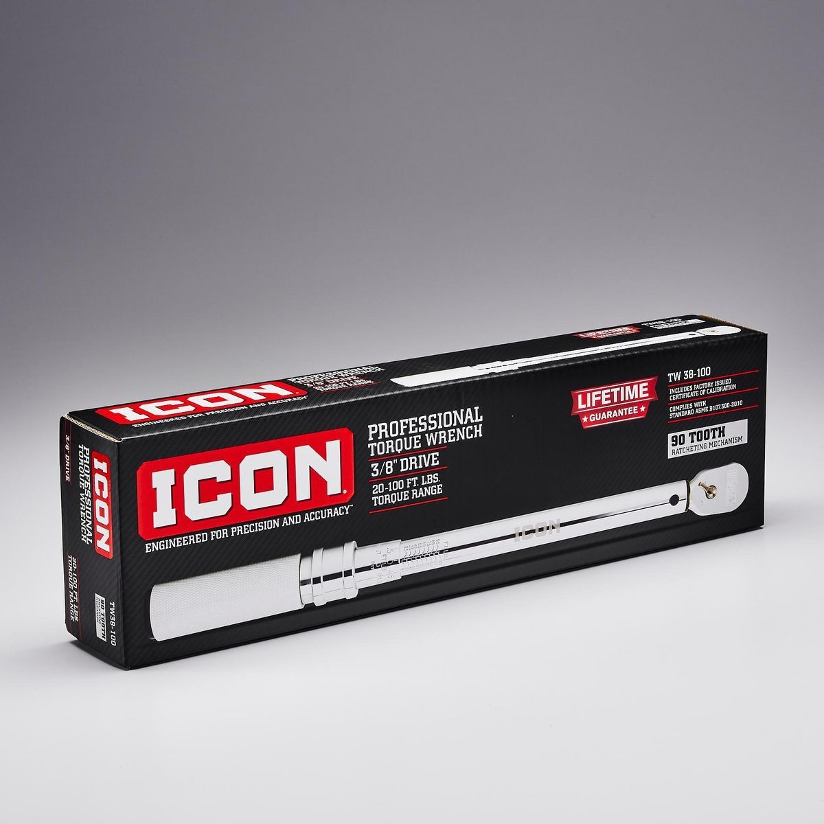 ICON 3/8 in. Drive, 20 to 100 ft-lb Professional Click Torque Wrench