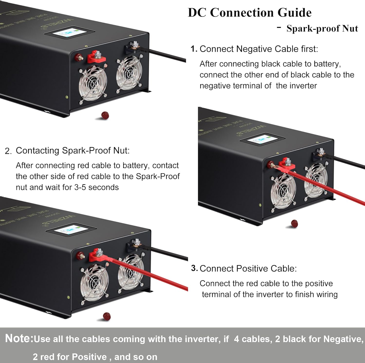 3500W 48V Pure Sine Wave Inverter,48 Volt DC to AC 120V 240V Split Phase Power Inverter,7KW Surge,5 AC Outlets,AC Hardwire Terminal,High Efficiency up to 91.6%,Wireless Remote
