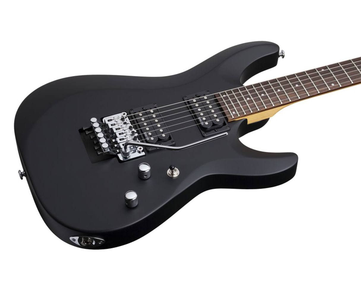 Schecter C-6 FR Deluxe Electric Guitar, Floyd Rose - Satin Black
