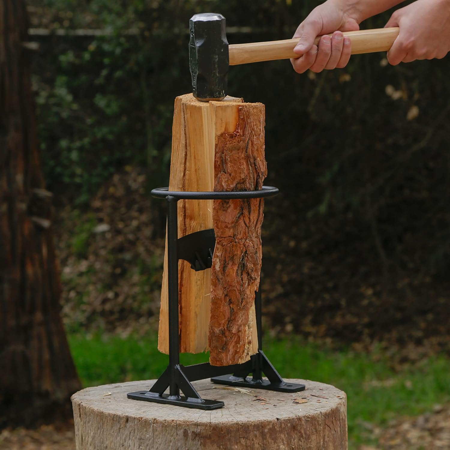 Kindling Cracker Firewood Splitter - Carbon Steel Wood Splitting Wedge - Firewood Cutter - Manual Log Splitter