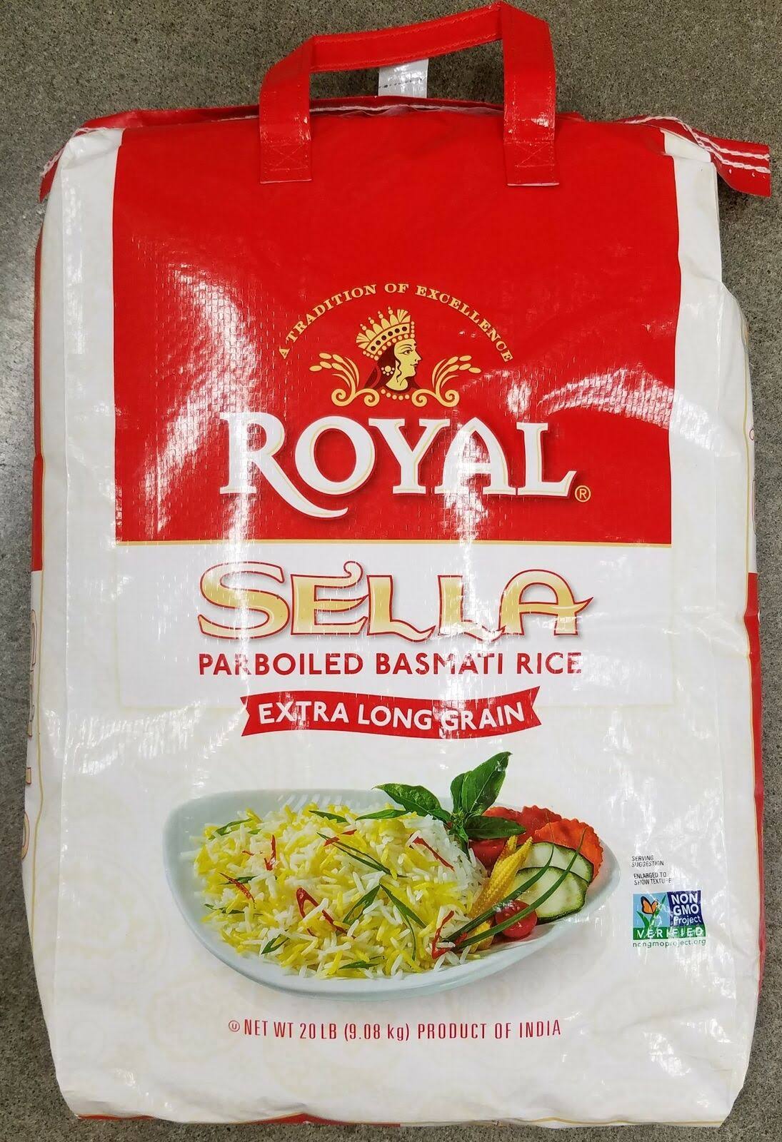 Royal Chef&s Secret Sela Parboiled Basmati Rice - 20 lb.