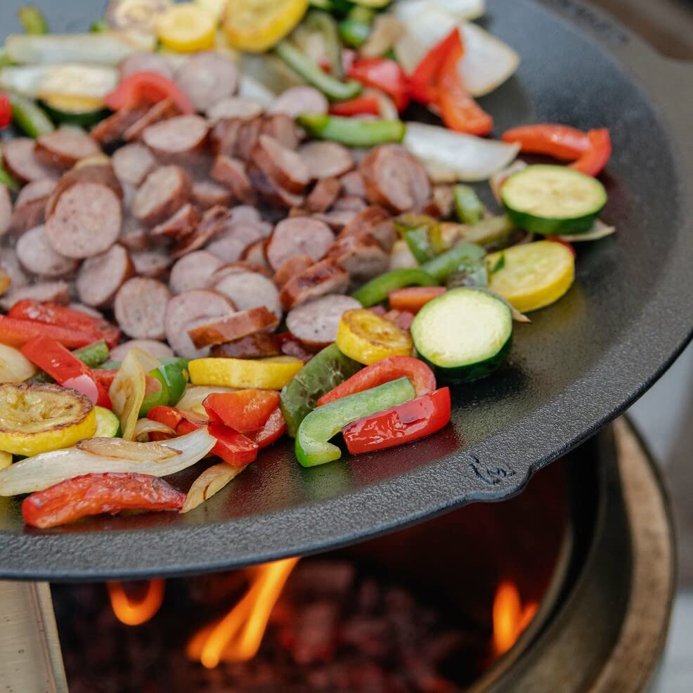 Solo Stove Ranger Cast Iron Wok Cooking Bundle 2.0 | Portable Smokeless Fire Pit, Stand, Woktop & Hub, Wood Burning, Removable Ash Pan, Stainless Steel/Cast Iron, H: 22in x Dia: 14.25in, 31lbs