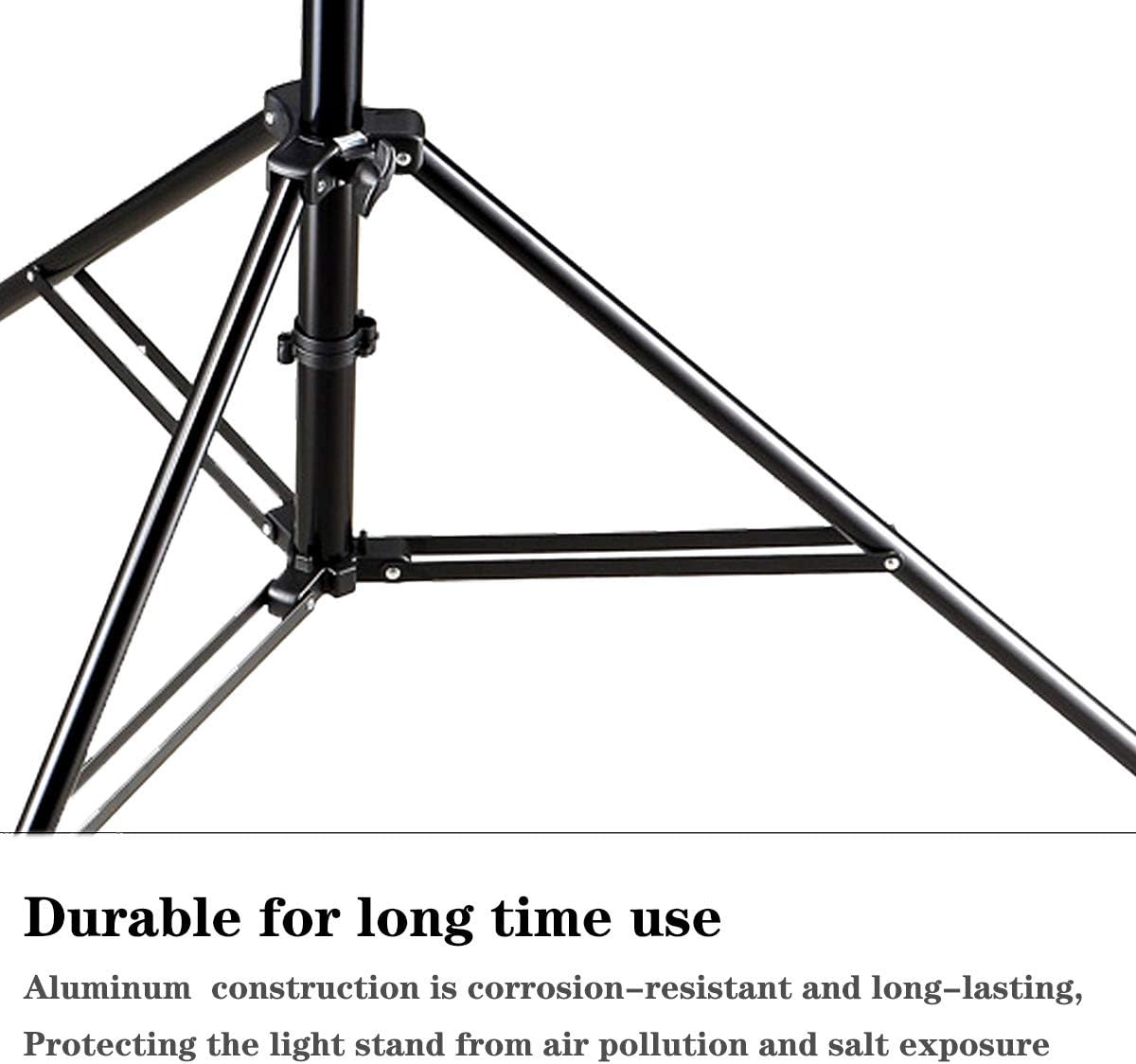 Godox Heavy Duty Aluminum Photography Light Tripod Stand for Studio Photography Lighting, Backgrounds, Monolights, Strobe Flash - 286CM, 112 Inches Pack of 2