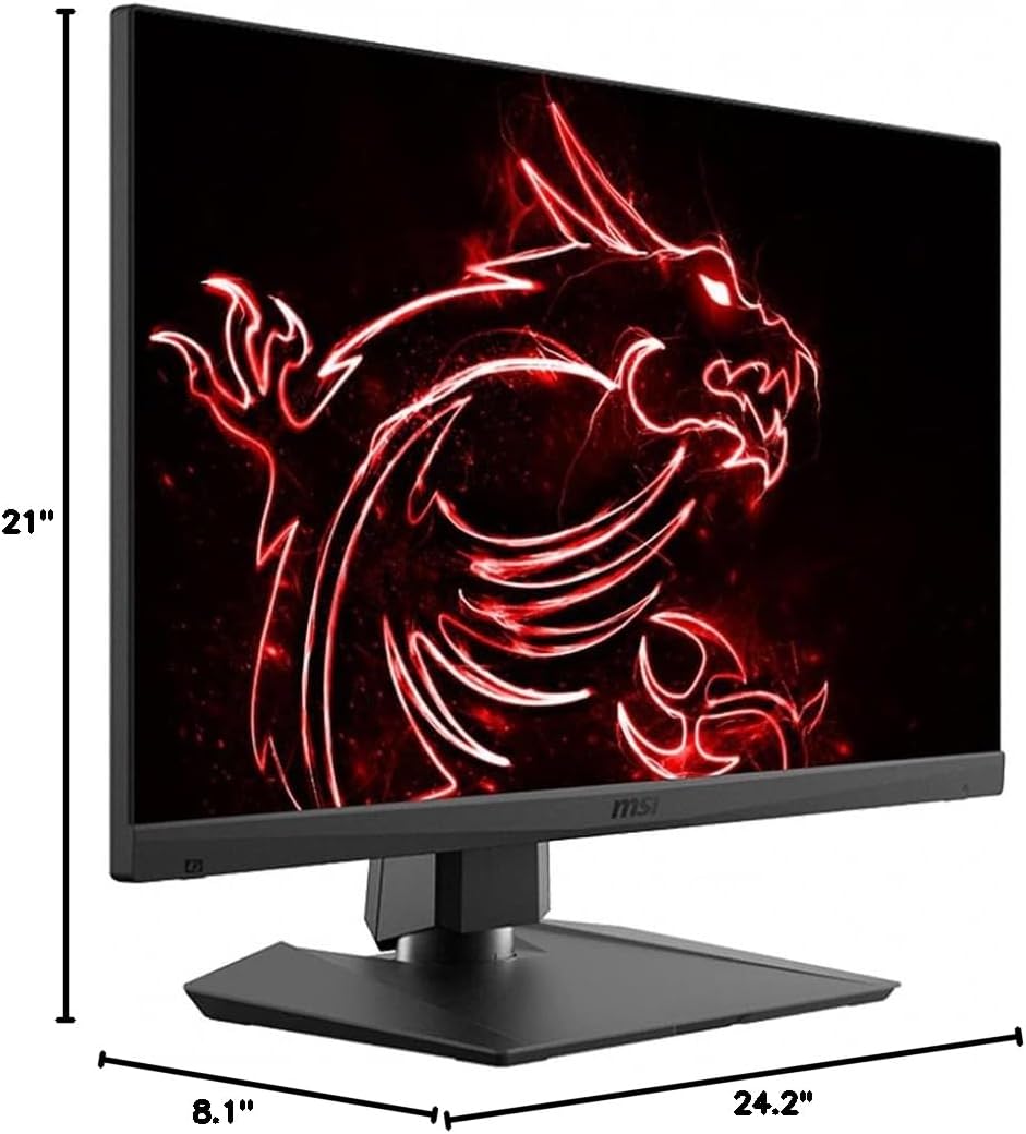 MSI QHD Rapid-IPS Quantum DOT Gaming Non-Glare Super Narrow Bezel 1ms 2560 x 1440 165Hz Refresh Rate Adjustable Arm G-Sync Compatible 27” Gaming Monitor (Optix MAG274QRF-QD),Black