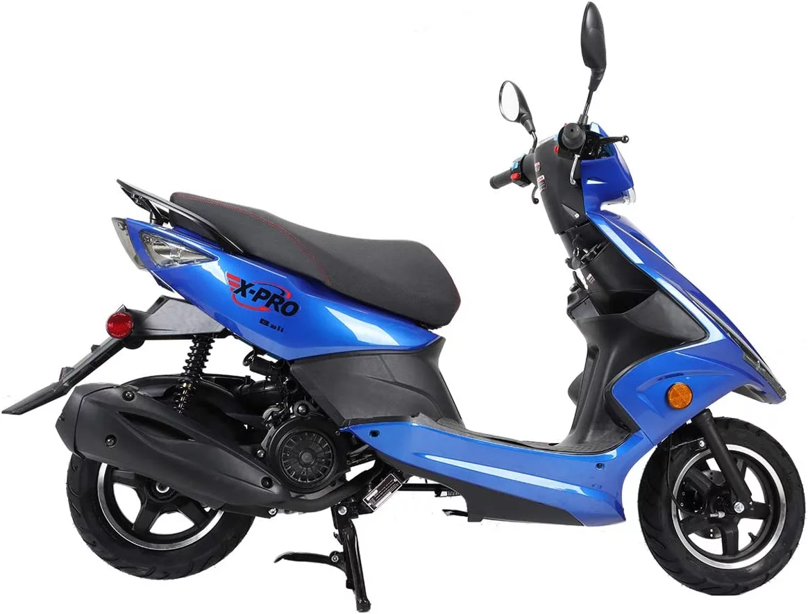 X-Pro Brand New 150cc Gas Powered Moped Scooter, 10" Aluminum Wheels Electric Start Large Headlights