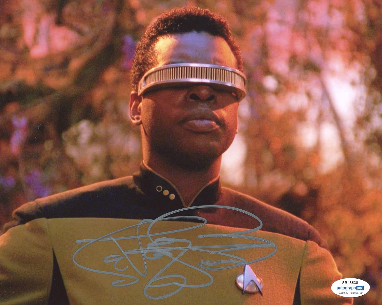LeVar Burton"Star Trek" AUTOGRAPH Signed 'Geordi La Forge' 8x10 Photo B ACOA