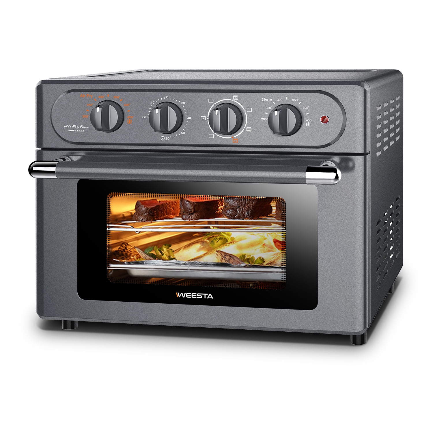 7-in-1 24 QT Air Fryer Toaster Oven ,Convection Oven with Air Fry, Roast, Toast, Broil Bake Function Rotisserie Dehydrator for Kitchen Countertop Appliances for Cooking Chicken, Steak & Pizza