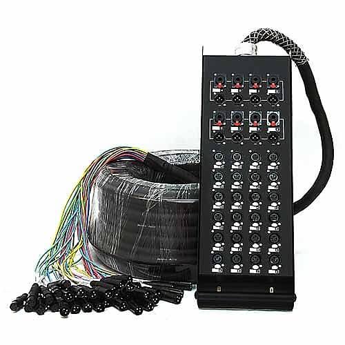 Seismic Audio - SAXQ-24x8x150 - 24 Channel 150 Foot Snake Cable (XLR u0026 TRS) Returns - 24x8x150 - Co