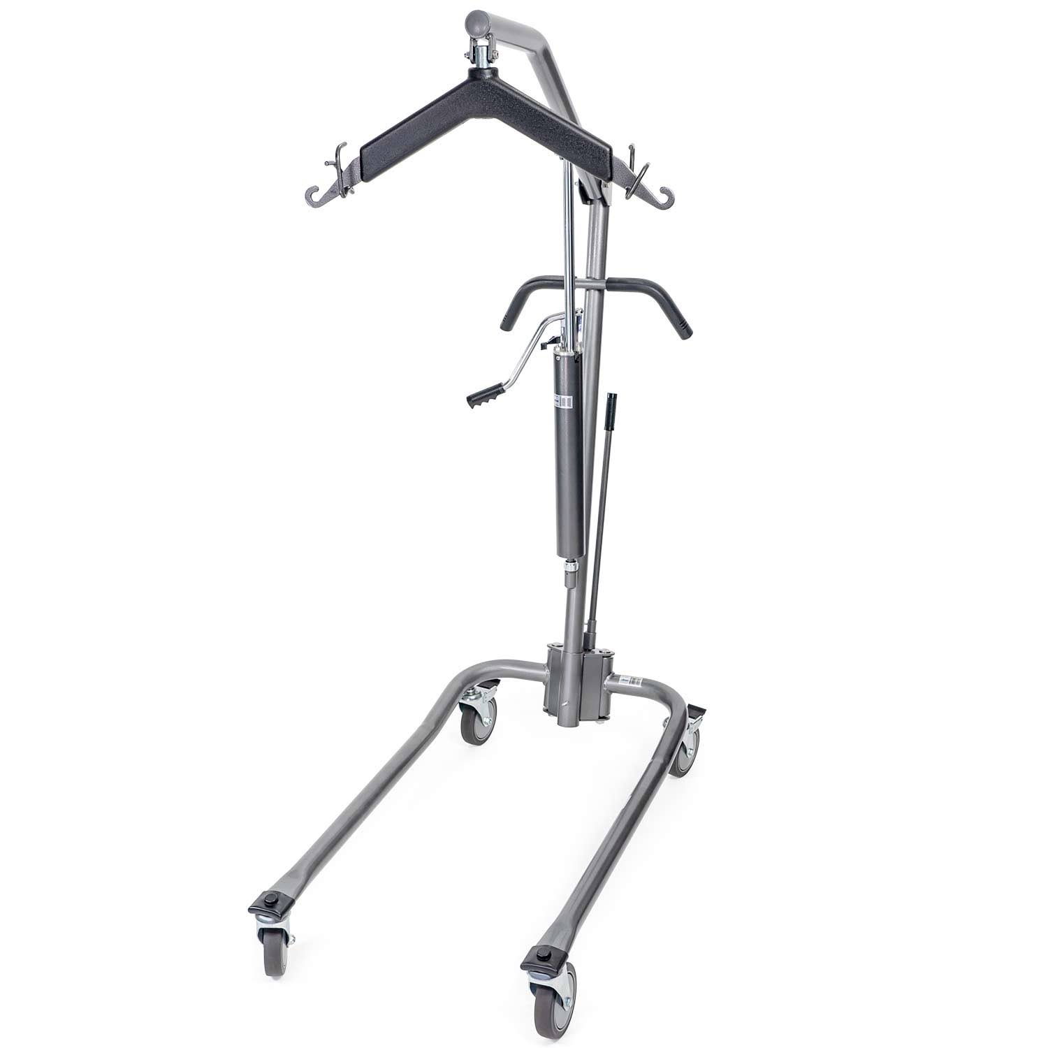 Hydraulic Patient Lift with Six Point Cradle, 5x22 Casters, Silver Vein