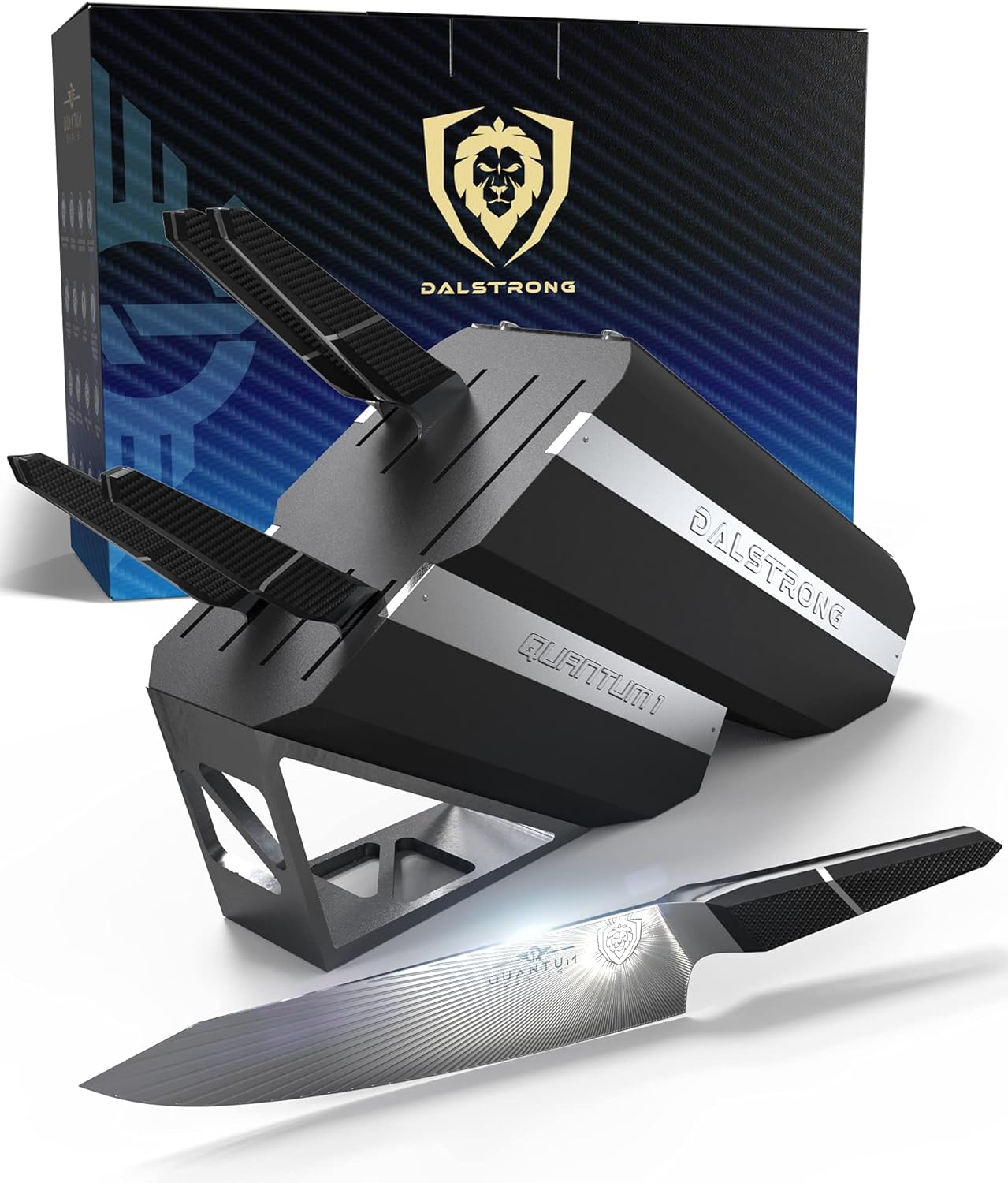 DALSTRONG Slicing & Carving Knife - 12 - Quantum 1 Series - Ultra-Sharp - American Forged BD1N-VX Hyper Steel - Carbon Fibre G10 Hybrid Handle - Leather Sheath