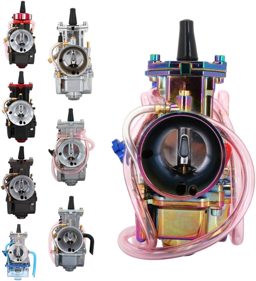 PWK 32mm Carburetor Motorcycle Power Jet Carb Racing Performance Universal For 125cc to 200cc Pit Dirt Bike Motocross Enduro On/Off Road ATV Quad Scooter Black