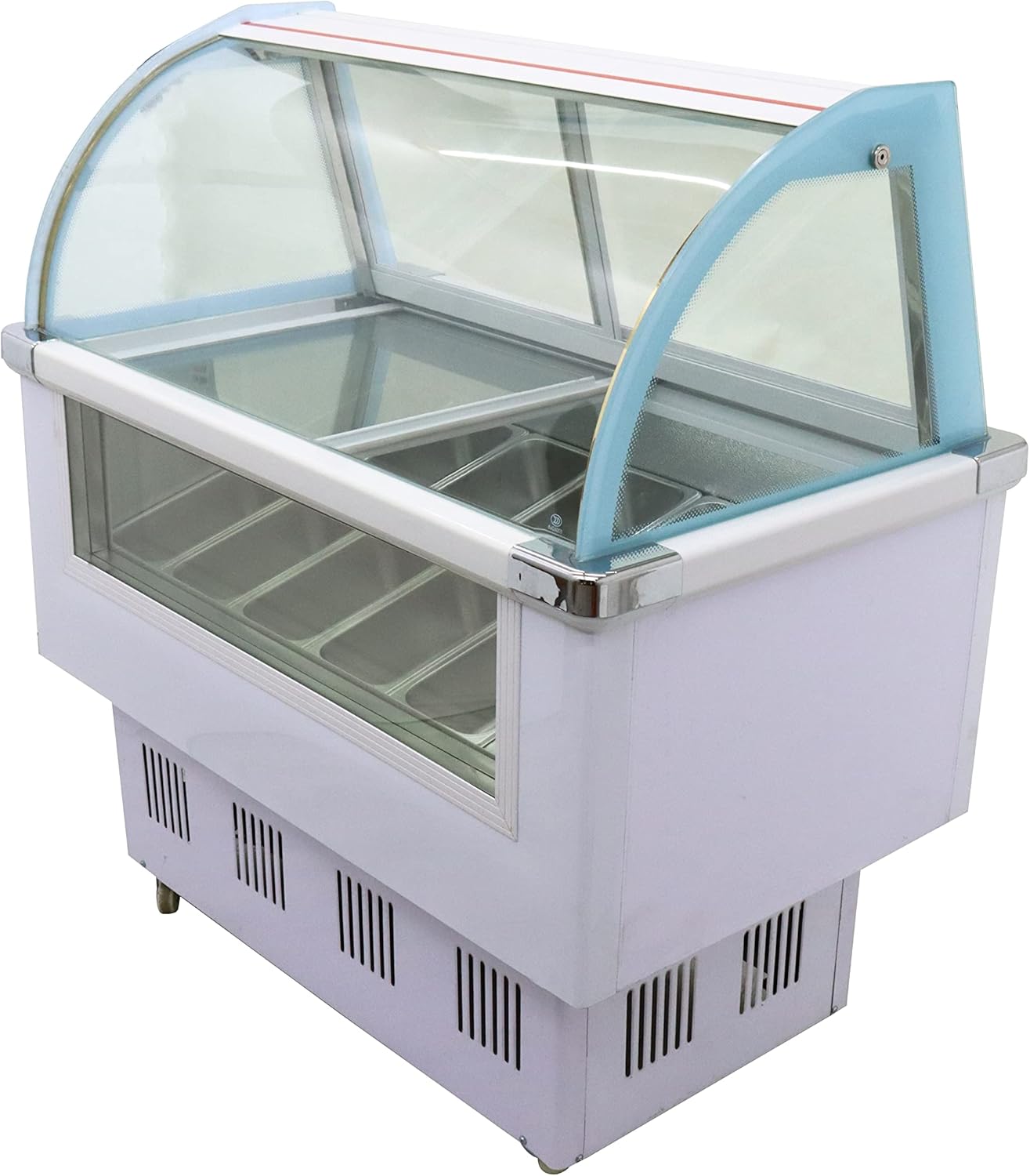 Commercial Hard Ice Cream Showcase Display Showcase 12 Pan Ice Cream Refrigerator Gelato Dipping Cabinet Freezer Display Case Hard Ice Cream Showcase 220V
