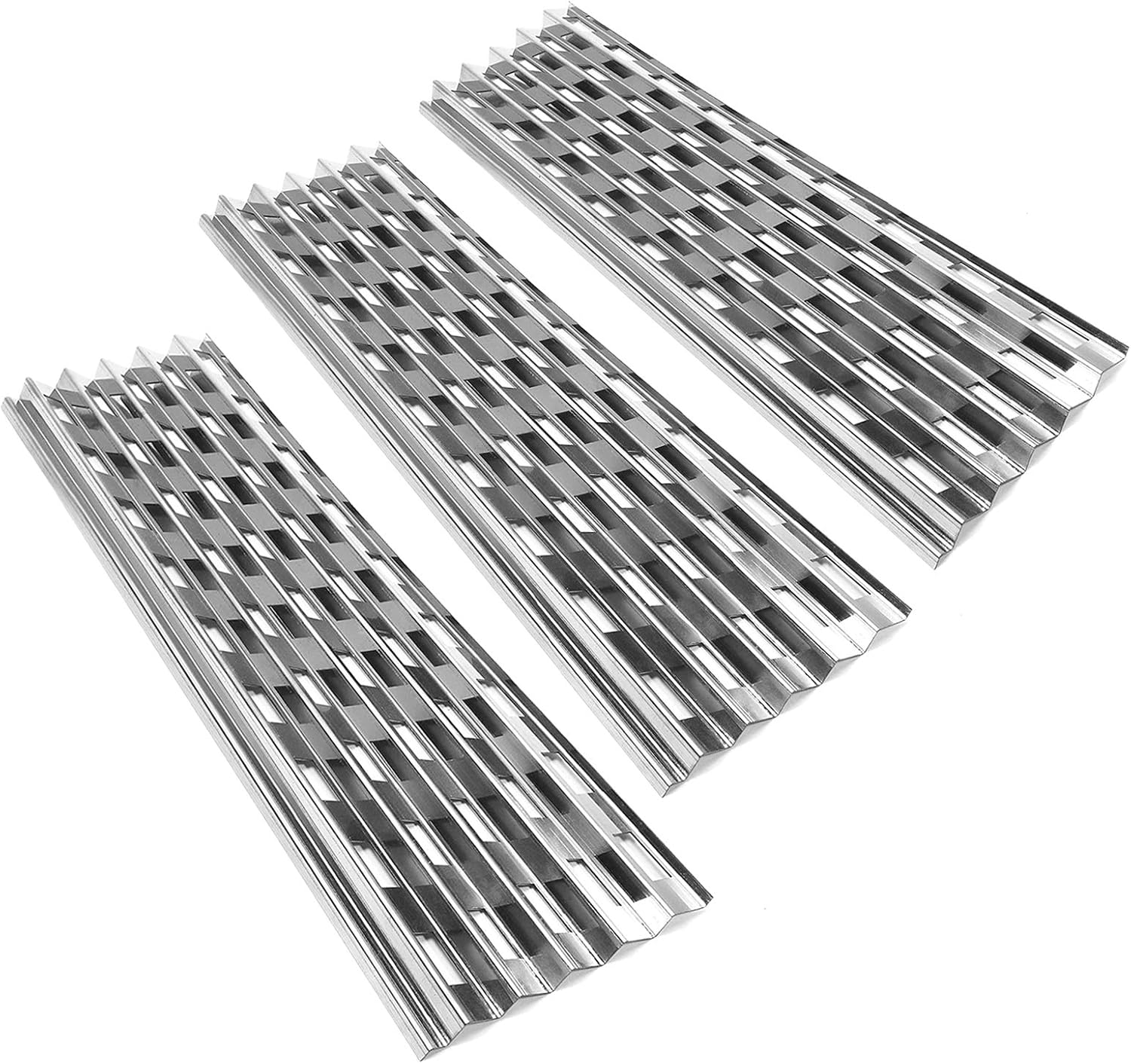 BBQration 3-Pack 21" Stainless Steel Heat Plate Shield Replacement Parts for Viking VGBQ300T VGIQ530-4RT VGIQ532-3RT VGBQ532T Gas Grills, Compatible Part for Viking VGBQ030-2T Pack of 2