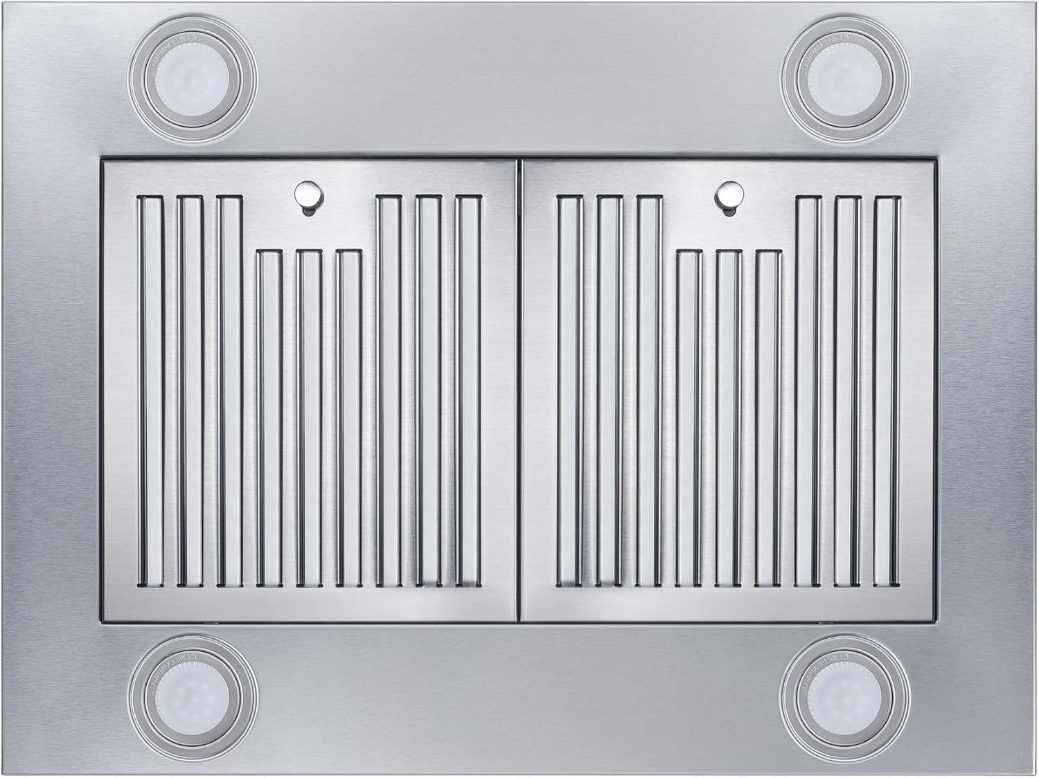 AKDY 36 in. 343 CFM Convertible Island Mount Range Hood with Tempered Glass and Carbon Filters in Stainless Steel