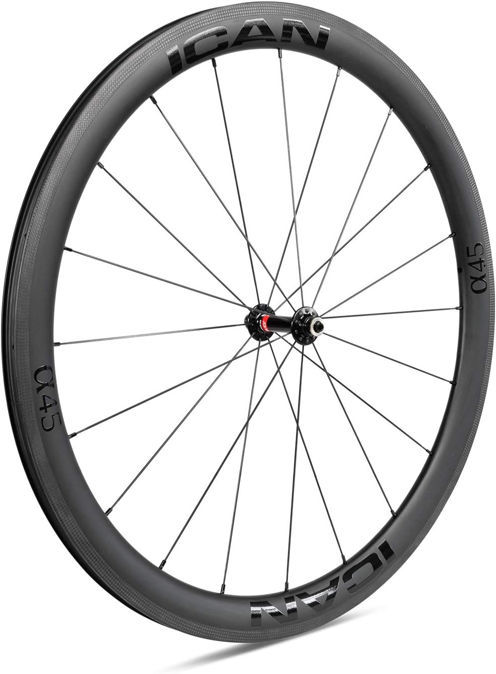 ICAN Alpha 40/45/50/55 Carbon Road Bike Wheelset Clincher Tubeless Ready Rim Brake 700C 20/24 Holes