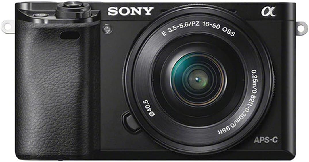 Sony Alpha a6000 24.3MP Mirrorless Camera 16-50mm & 55-210mm Zoom Lens (Black) and 64GB Accessory Bundle