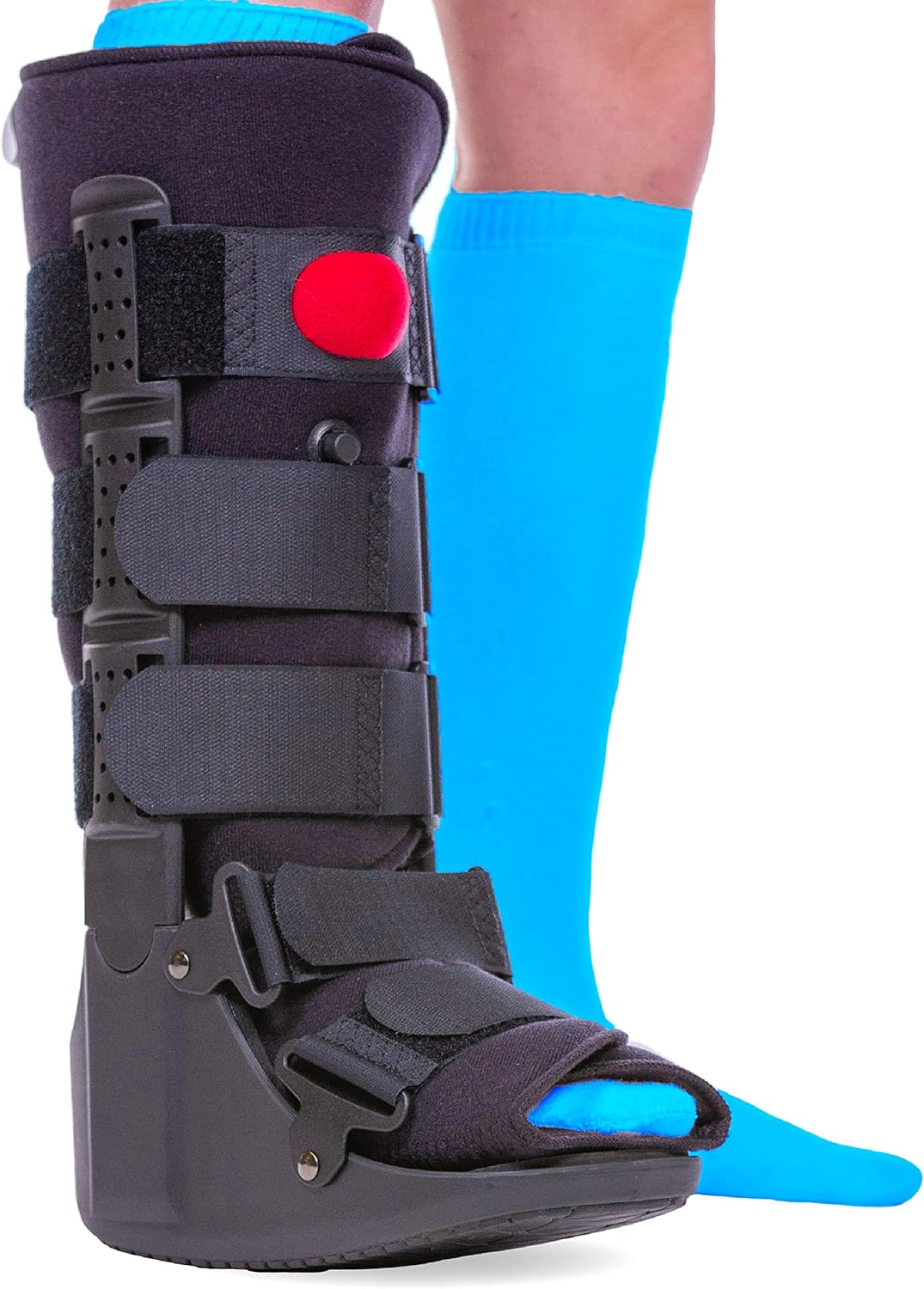 BraceAbility Tall Pneumatic Walking Boot | Orthopedic CAM Air Walker & Inflatable Surgical Leg Cast for Broken Foot, Sprained Ankle, Fractures or Achilles Surgery Recovery (Medium)