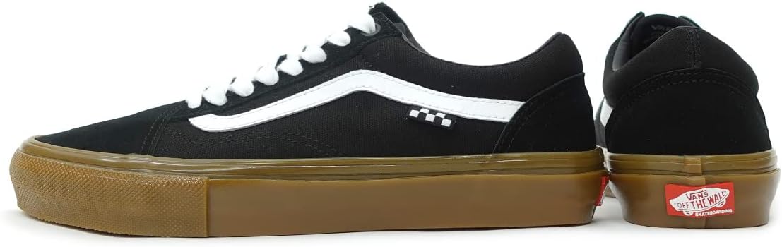 Vans Men's Skate Old Skool Sneaker, Black/Gum, Size 10.5