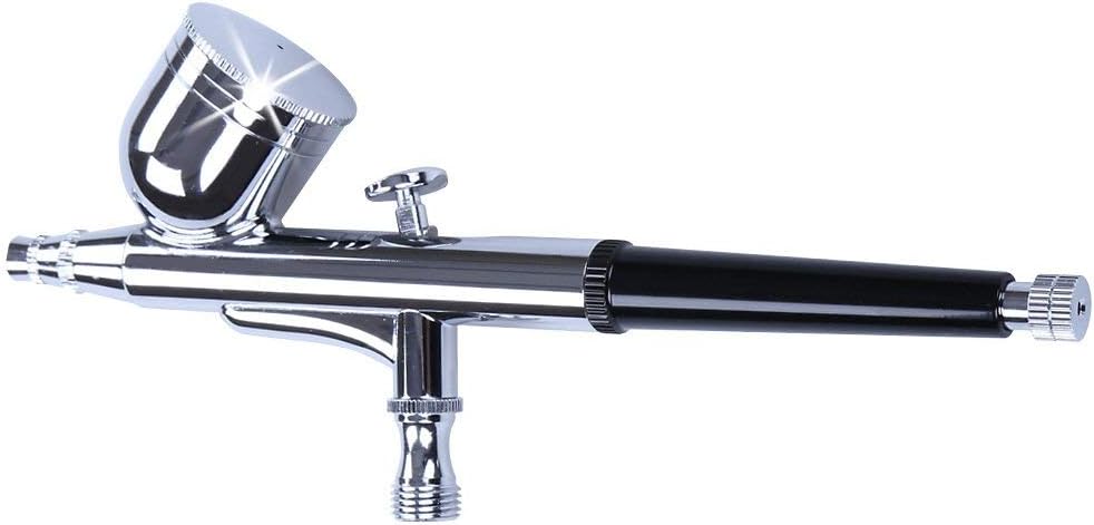 TIMBERTECH Precision Airbrush Professional Dual Action Airbrush ABPST01 with 1/8&rsquo;&rsquo;-1/4&rsquo;&rsquo; Adapter, 6ft Airbrush Hose, 0.2/0.3/0.5mm Nozzles and Needles for Painting, Cake Decorating, Tattoo, Models Art