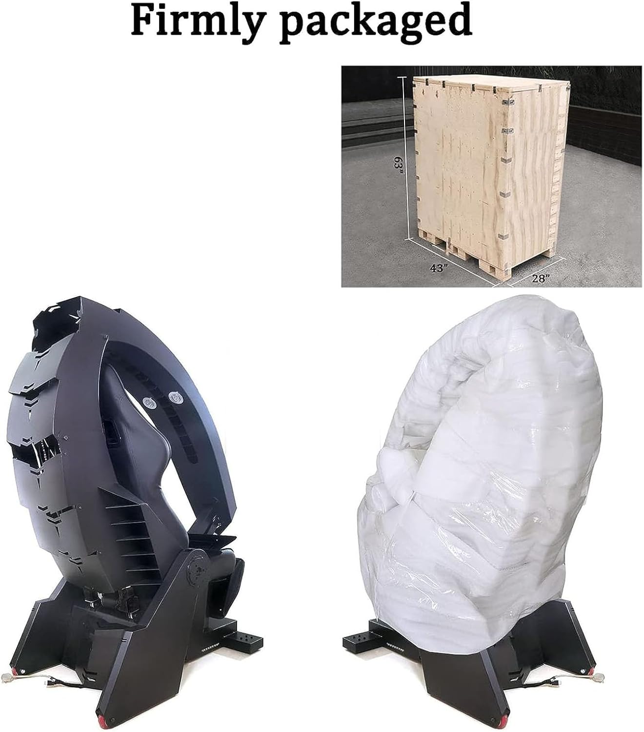 Zero-Gravity Gaming Chair, Leather Back & Metal Shell Computer Cockpit, Integrated Ergonomic Boss Office Chair, Support Hanging 5 Screens