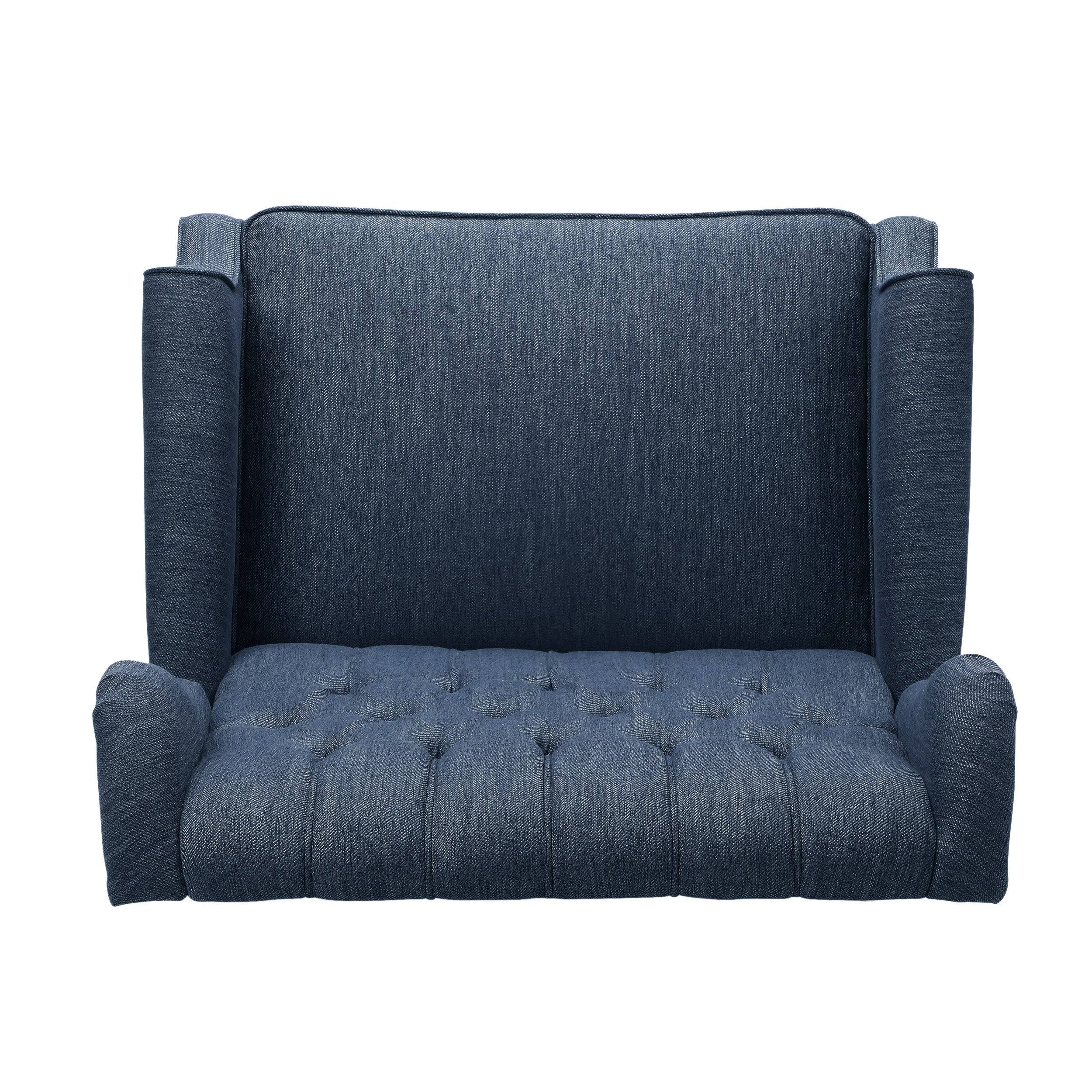 Apaloosa Oversized Tufted Wingback Fabric Push Back Recliner by Christopher Knight Home (Brown + Dark Brown)