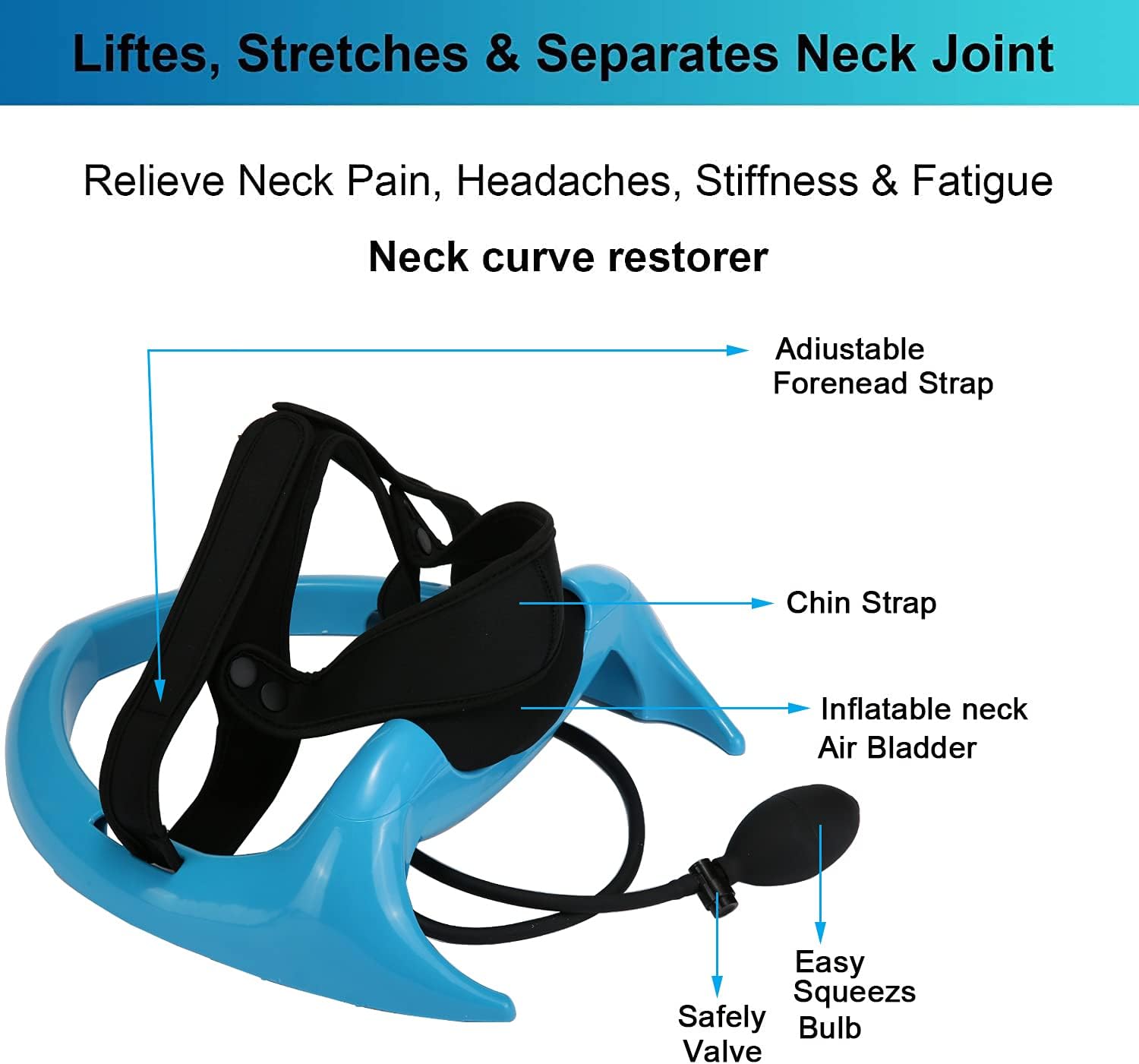 Posture Neck Exercising Cervical Spine Hydrator Pump, Relief for Stiffness, Relieves Neck Pain, Neck Curve Restorer Pack of 2
