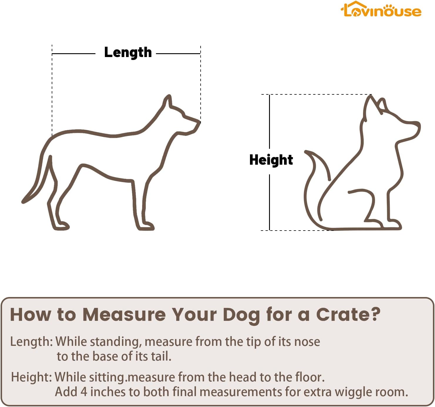 Furniture Style Dog Crate with Tray and Cushion, Double Doors Wooden Dog Kennel End Table, Decorative Pet Crate House Cage Indoor for Small Medium Dogs