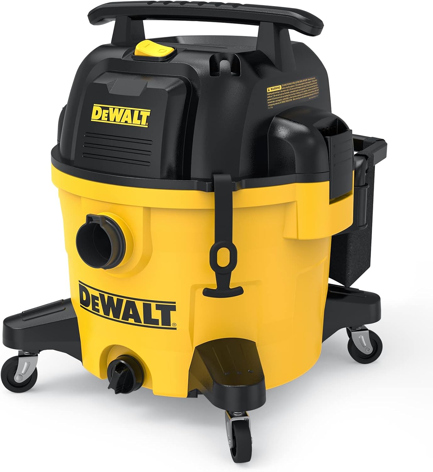 DEWALT 9 Gallon STEALTHSONIC Ultra Quiet Poly Wet/Dry Vacuum, DXV09P-QTA Newest Noise Reduction Vac, Heavy Duty Shop Vacuum for Jobsite/Workshop, Reduce Motor Noise, Yellow