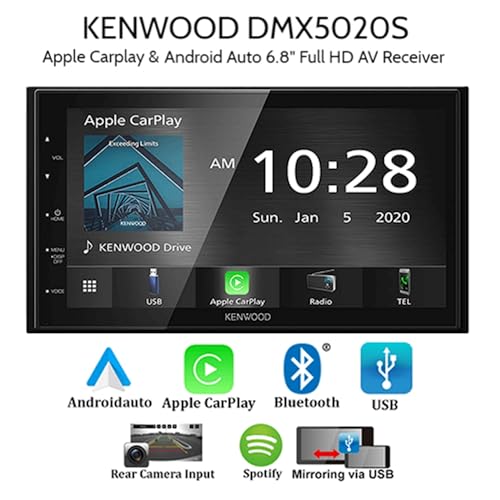 Kenwood DDX26BT Double DIN SiriusXM Ready Bluetooth In-Dash DVD/CD/AM/FM Car Stereo Receiver w/ 6.2" Touchscreen