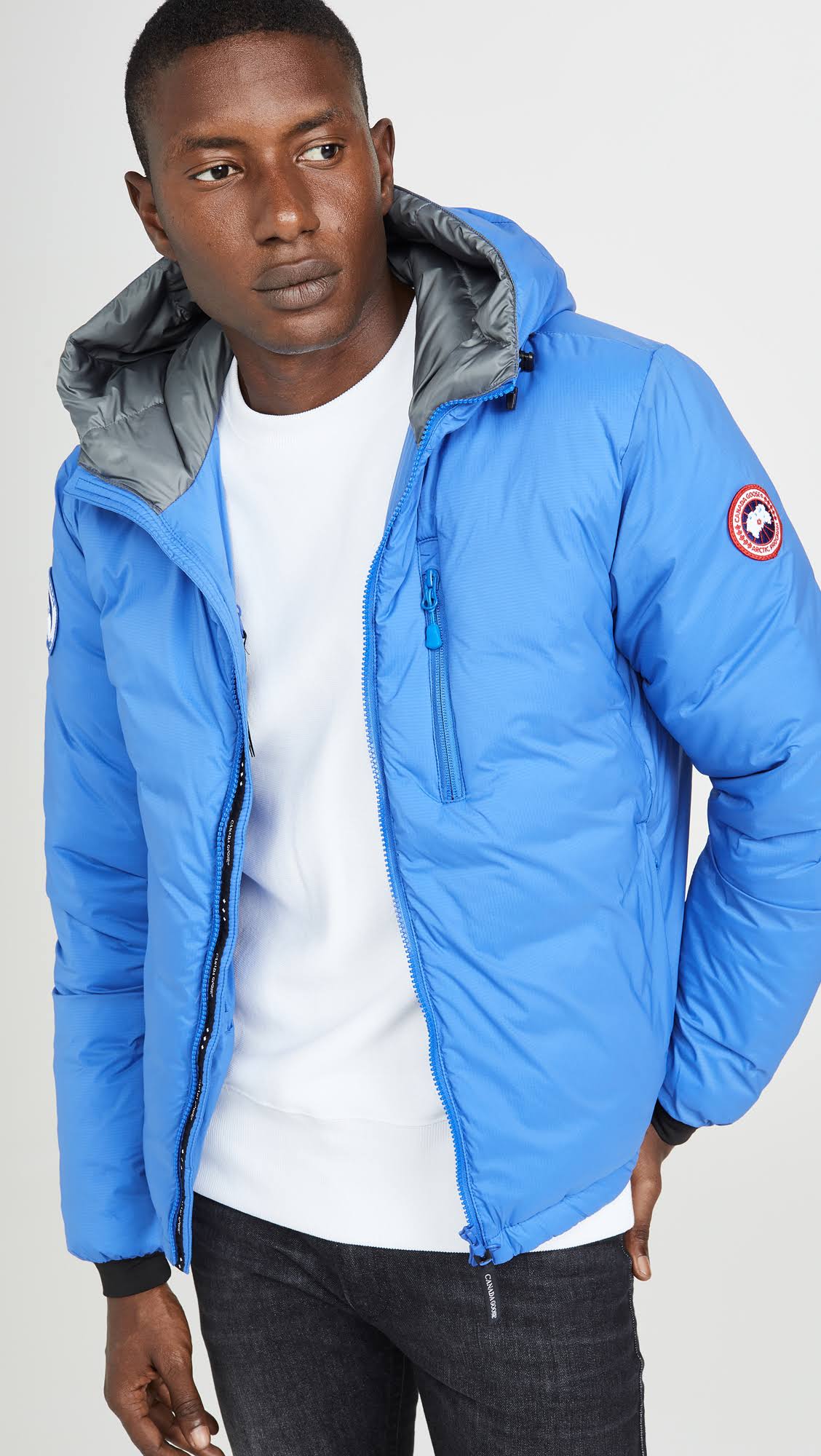 Canada Goose Lodge Hooded Down Jacket Royal PBI Blue