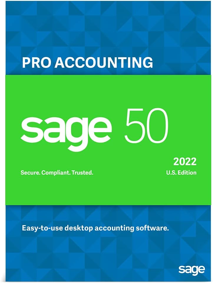Sage 50 Pro Accounting 2022 U.S. Personal Accounting Software [PC Download]