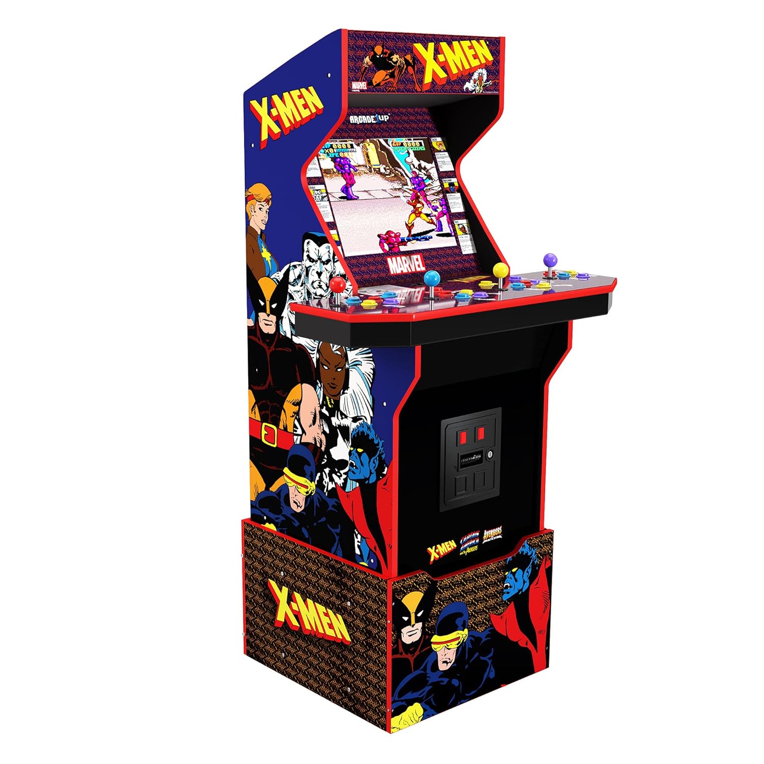 Arcade 1Up Arcade1Up X-Men 4 Player Arcade Machine (with Riser & Stool) - Electronic Games