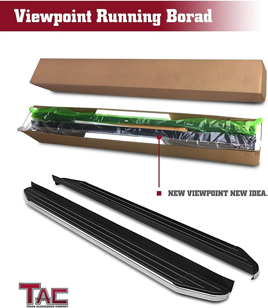 TAC Running Boards Fit 2011-2020 Toyota Sienna (Plastic Cover Under Floor Panel Must be Cut)(Exclude SE Model) Aluminum Black Side Steps Nerf Bars Step Rails Rock Panel Off Road Accessories 2 Pieces