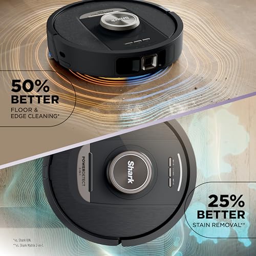 Shark Robot Vacuum & Mop Combo, PowerDetect NeverTouch Pro, Self-Emptying, Self-Refill with Self-Clean Pad Wash & Dry, 60-Day Debris Capacity, 30-Day Refill Tank, 5 PowerDetect Technologies, AV2800ZE