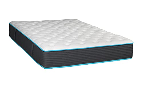 12" Inch Individually Wrapped Coil Pocket Spring Hybrid Mattress, Bed-in-a-Box, CertiPUR-US Certified Foam, Twin, White
