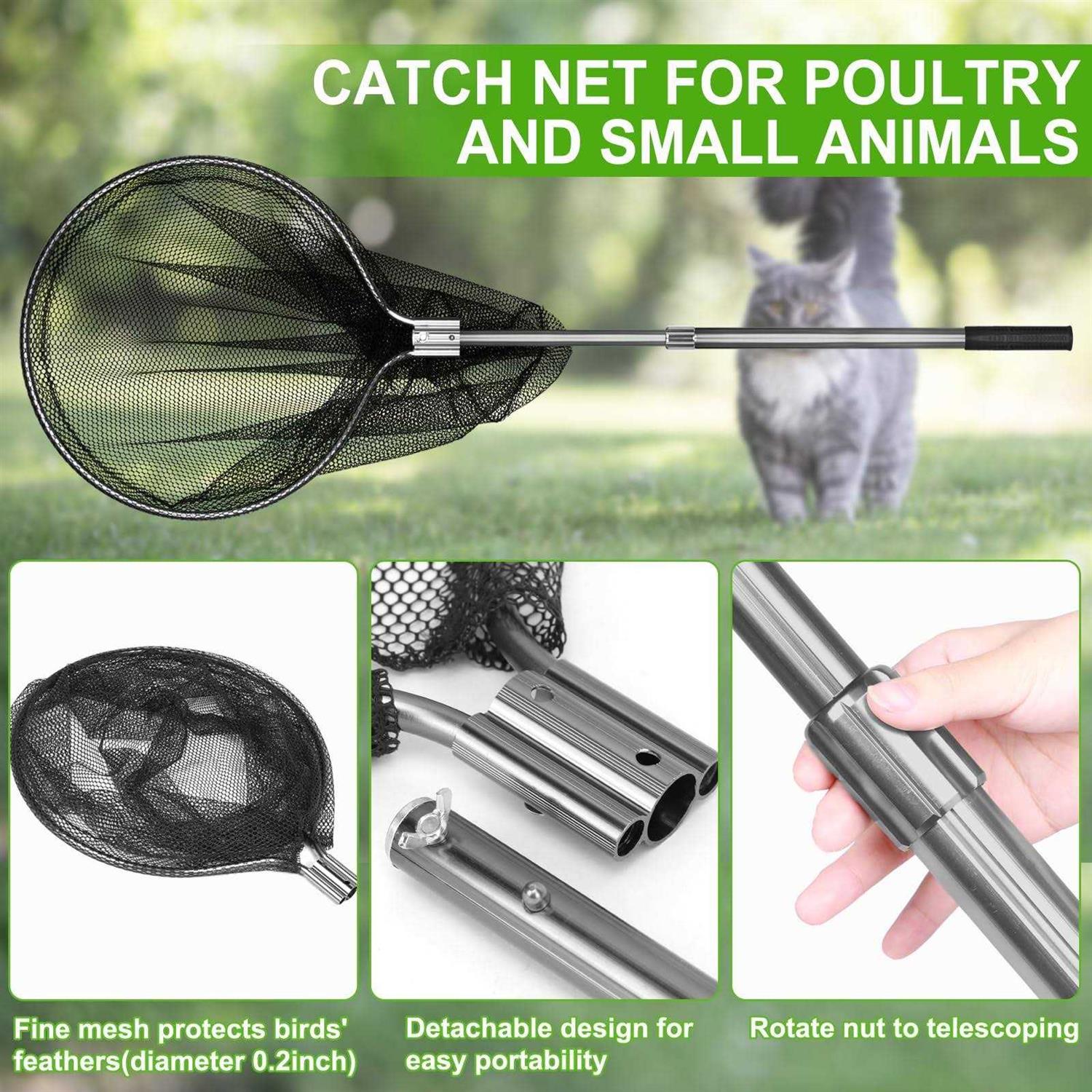 Dayimado Catch Net, Small Animal Catcher Net for Chicken, Duck, Goose, Fish, Cat, Bird and Others - Pet Supplies online store