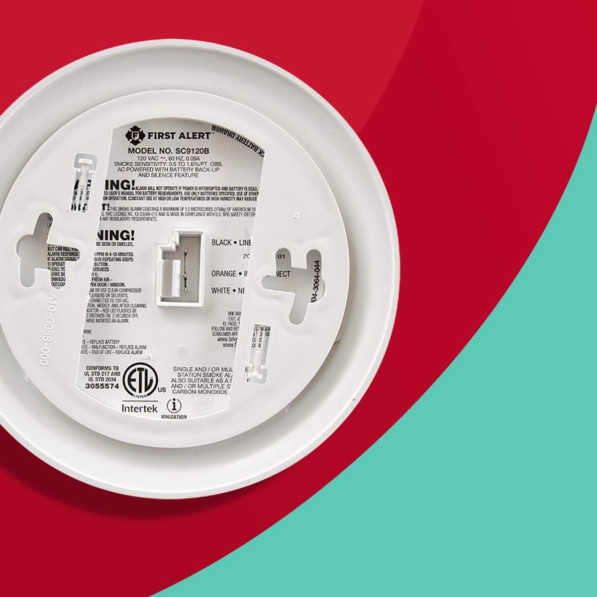 FIRST ALERT BRK SC9120B-3 Hardwired Smoke and Carbon Monoxide (CO) Detector with Battery Backup. 3-Pack , White
