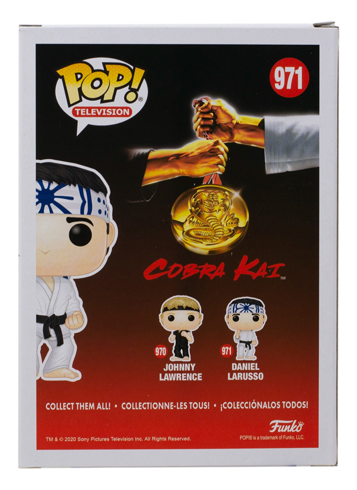Ralph Macchio Signed In Blue Cobra Kai Daniel Larusso Funko Pop #971 JSA