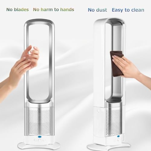 Tower Fans for Bedroom 90° Oscillating Fans for indoors 28.9 * 9.3 * 3.5 Bladeless Fan Floor Standing Cooling Fan with Remote Air Purifier with 3 Wind Speeds for Home Office