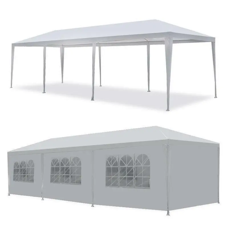 10'x30' Outdoor Canopy Tent Party Wedding Tent Pavilion 8 Removable Walls White - Curated Treasures Market