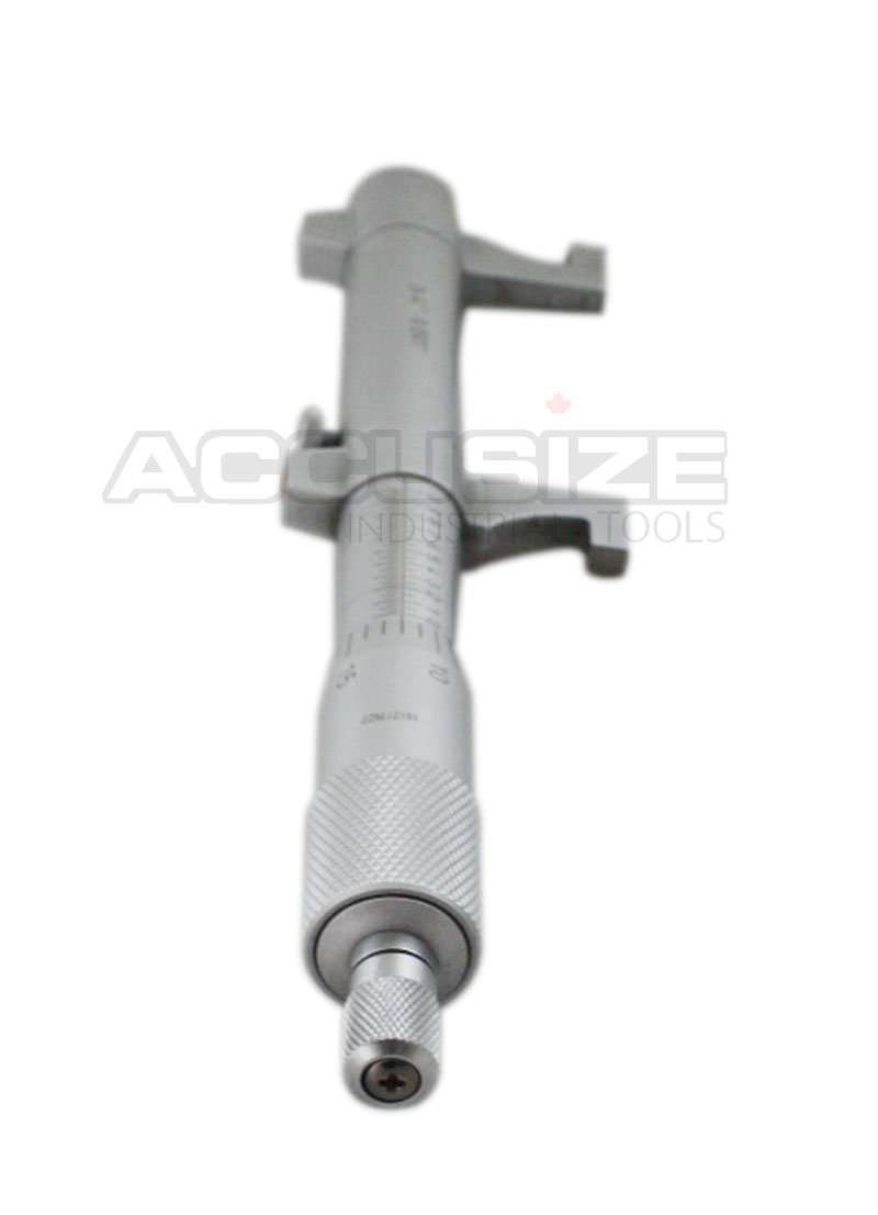 Accusize Industrial Tools 3-4'' by 0.001'' Inside Micrometer in Fitted Case, Satin Chrome Finished, Eg00-3224
