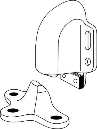 Rockwood 491.26D Door Stop, Floor-Mount, Satin Chrome